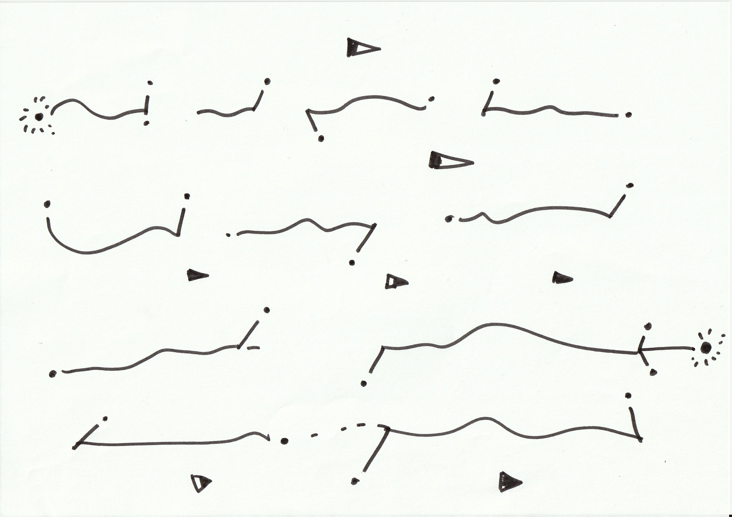 Anca$$Benera, *Listen to the eyes*, marker pen on$$A4$$paper, 2023. Courtesy of$$the$$artist.