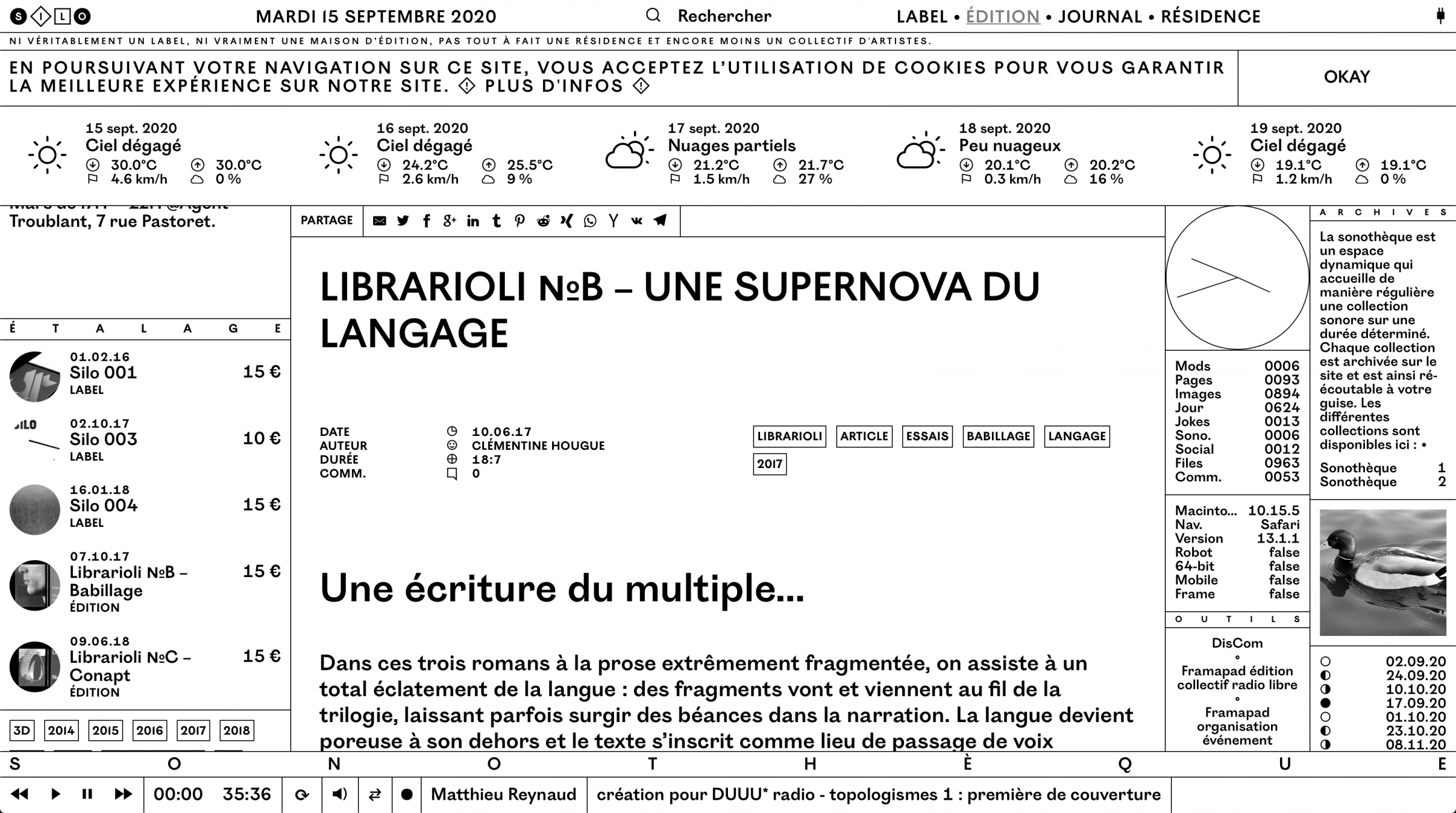 Source : Libraioli №B – Une supernova du langage, Silo, 2017.